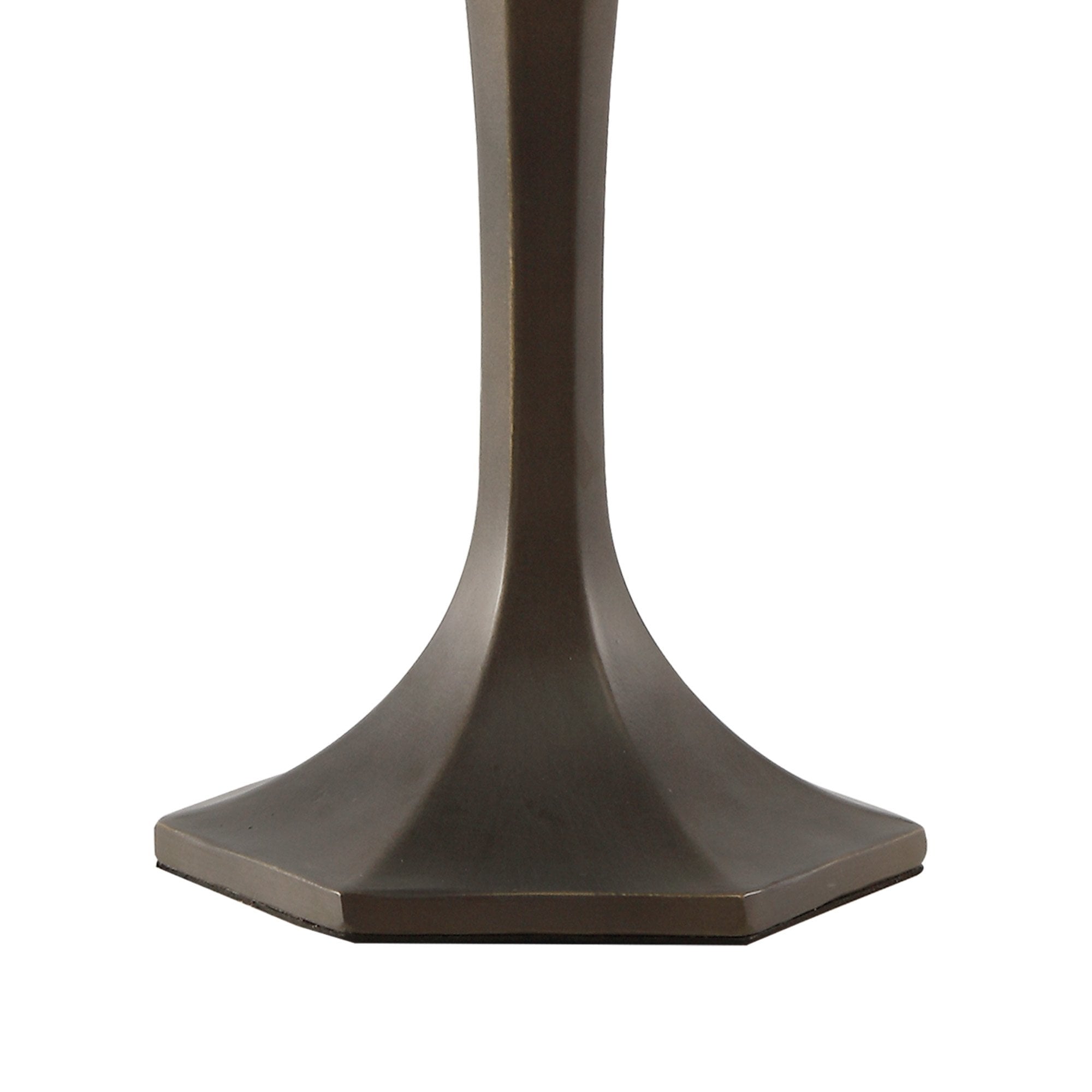 NLK00889 Heidi 1 Light Octagonal Table Lamp With 30cm Tiffany Shade Purple/Pink/Crystal/Aged Antique Brass