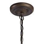 NLK00959 Heidi 3 Light Up Lighter Pendant With 30cm Tiffany Shade Purple/Pink/Crystal/Aged Antique Brass