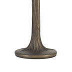 NLK00969 Heidi 2 Light Tree Like Table Lamp With 40cm Tiffany Shade Purple/Pink/Crystal/Aged Antique Brass