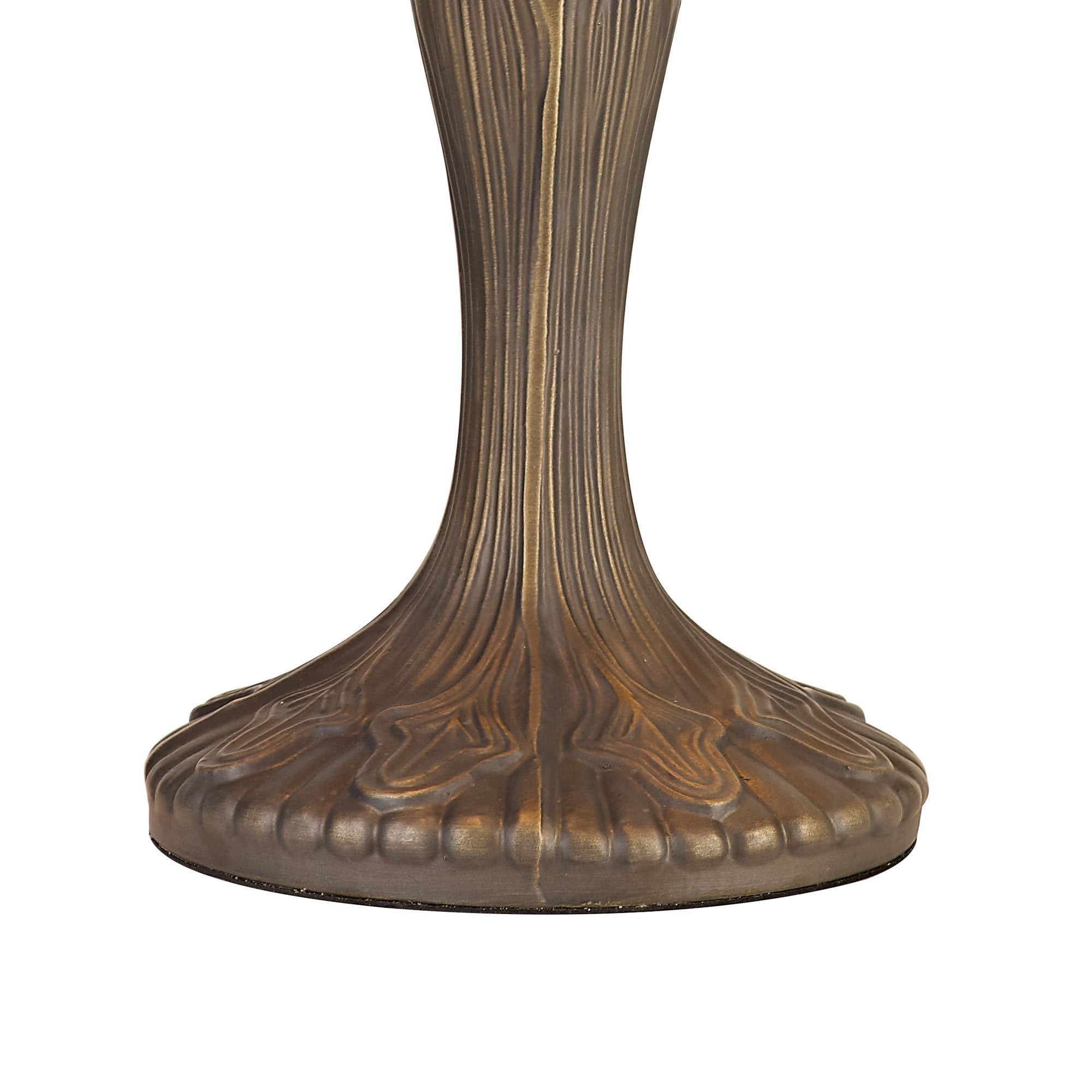 NLK00979 Heidi 2 Light Curved Table Lamp With 40cm Tiffany Shade Purple/Pink/Crystal/Aged Antique Brass