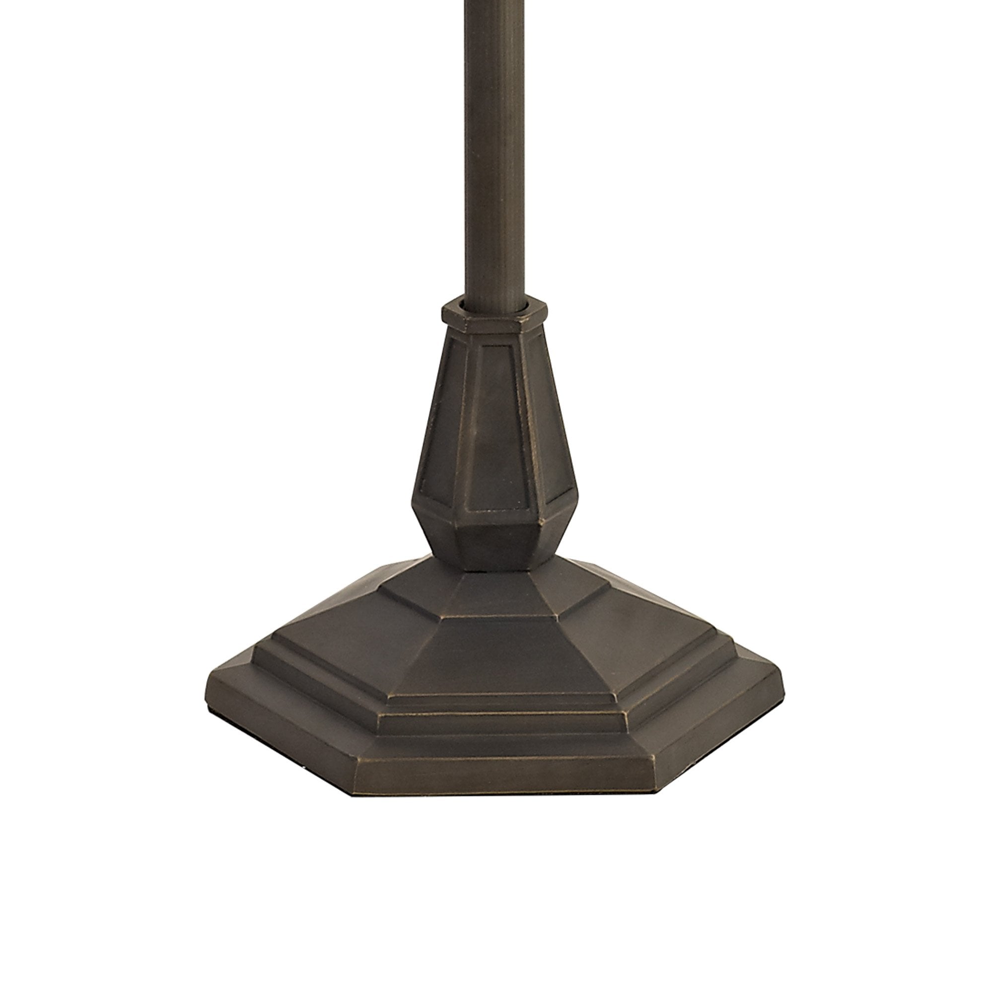 NLK01049 Heidi 2 Light Octagonal Floor Lamp With 40cm Tiffany Shade Purple/Pink/Crystal/Aged Antique Brass