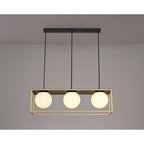 NL75649 Helma Linear Pendant 3 Light Adjustable Matt Black/Painted Gold