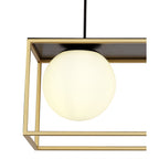 NL75649 Helma Linear Pendant 3 Light Adjustable Matt Black/Painted Gold