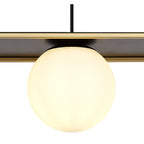 NL75649 Helma Linear Pendant 3 Light Adjustable Matt Black/Painted Gold
