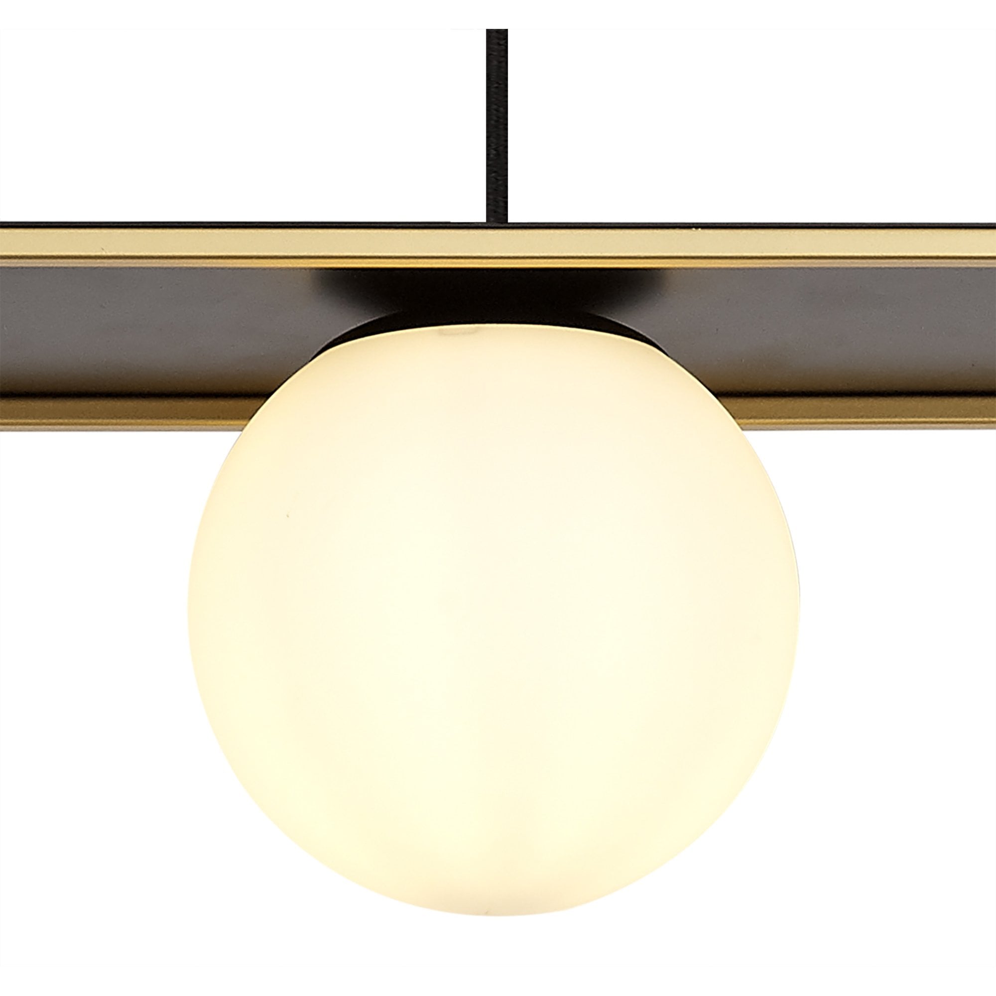 NL75649 Helma Linear Pendant 3 Light Adjustable Matt Black/Painted Gold