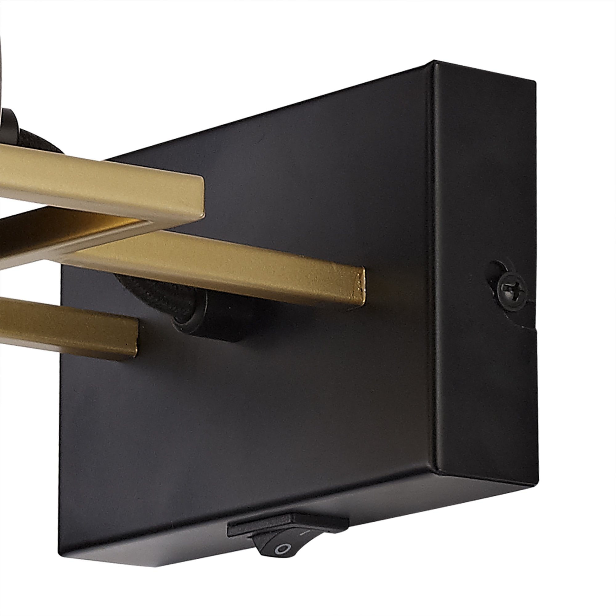NL75659 Helma Wall Lamp Switched 1 Light Matt Black/Polished Gold