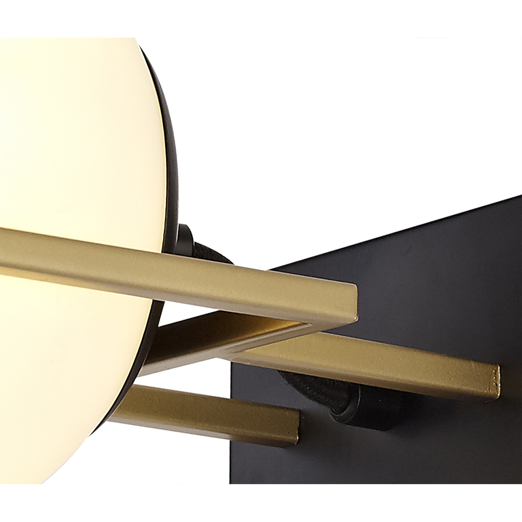 NL75659 Helma Wall Lamp Switched 1 Light Matt Black/Polished Gold