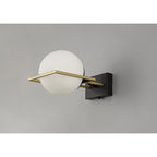 NL75659 Helma Wall Lamp Switched 1 Light Matt Black/Polished Gold