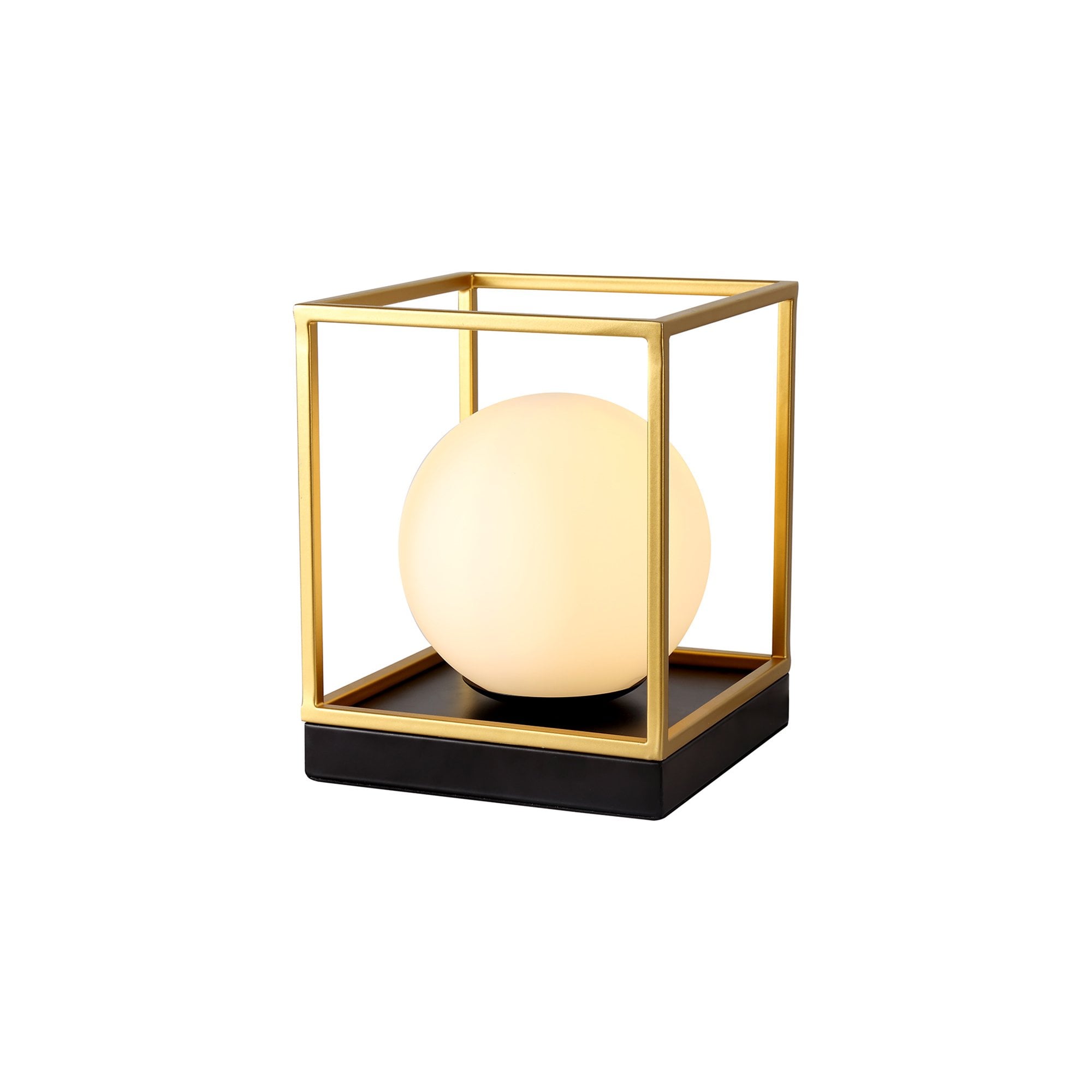NL75669 Helma Table Lamp 1 Light Matt Black/Painted Gold