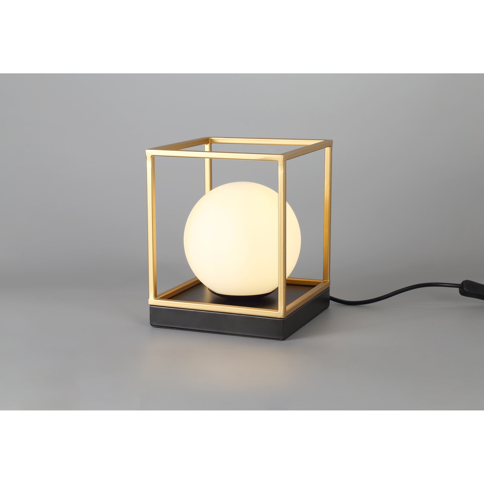 NL75669 Helma Table Lamp 1 Light Matt Black/Painted Gold