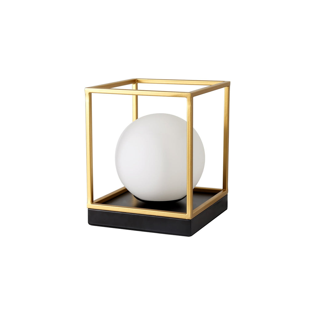 NL75669 Helma Table Lamp 1 Light Matt Black/Painted Gold