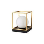 NL75669 Helma Table Lamp 1 Light Matt Black/Painted Gold