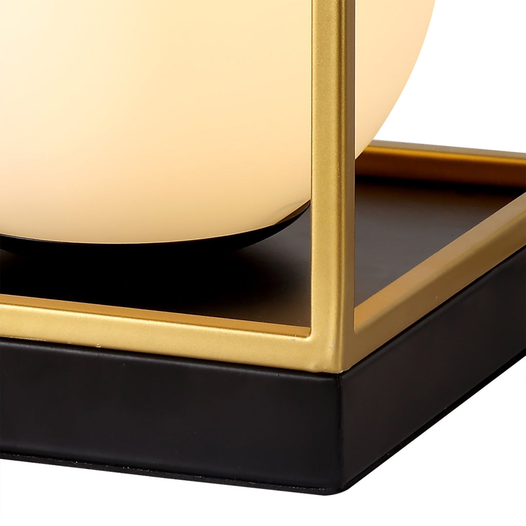 NL75669 Helma Table Lamp 1 Light Matt Black/Painted Gold