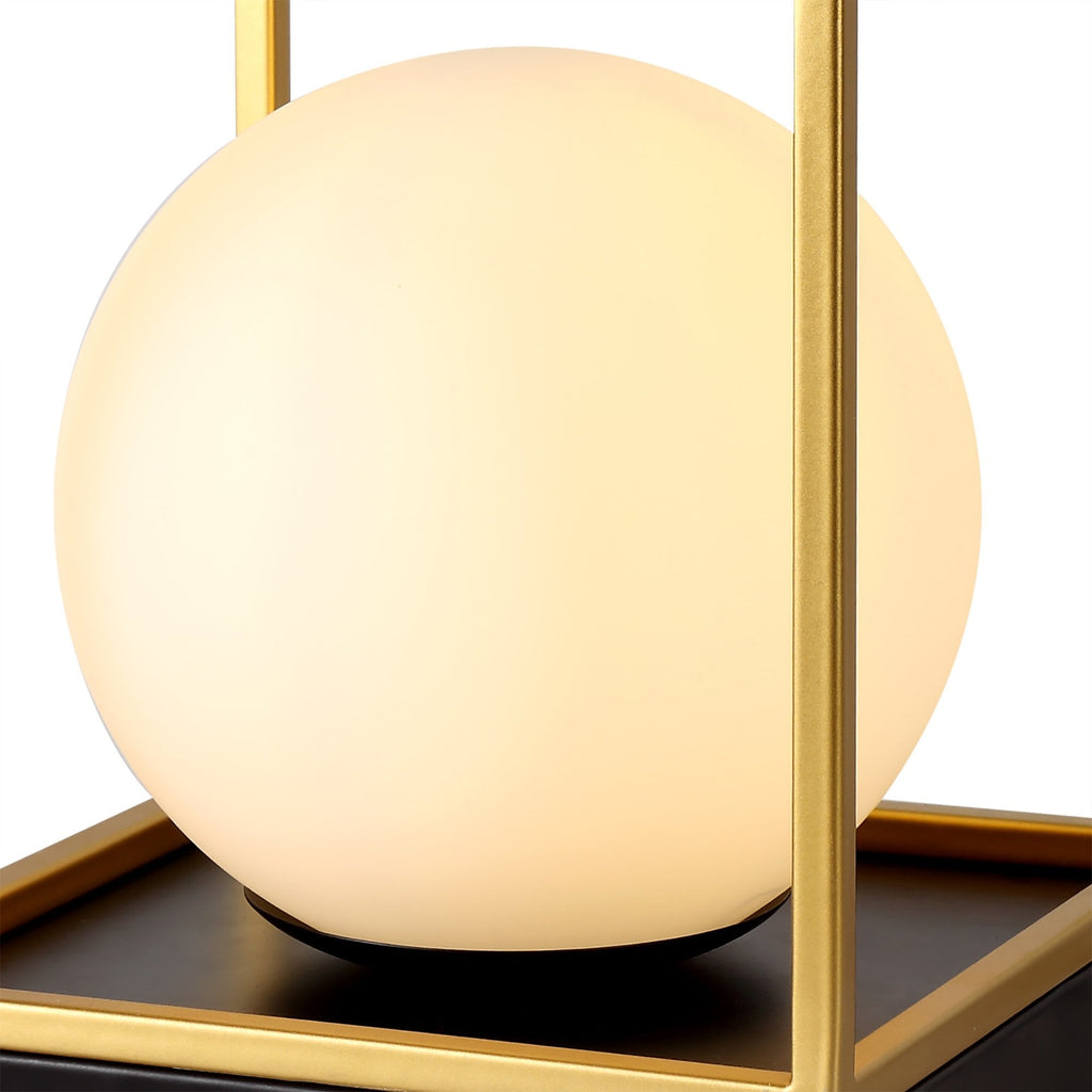 NL75669 Helma Table Lamp 1 Light Matt Black/Painted Gold