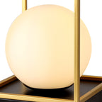 NL75669 Helma Table Lamp 1 Light Matt Black/Painted Gold