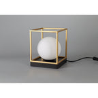 NL75669 Helma Table Lamp 1 Light Matt Black/Painted Gold