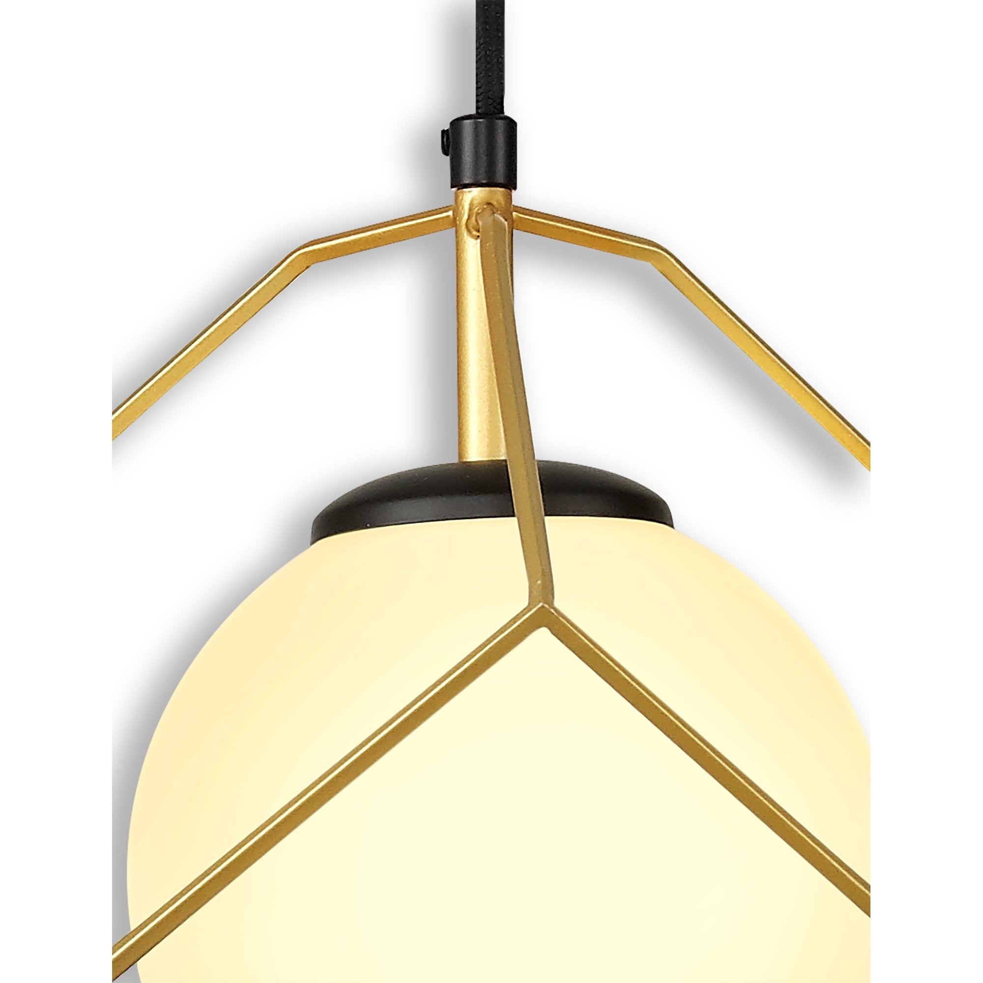 NL84839 Helma Single Pendant Adjustable Matt Black/Painted Gold