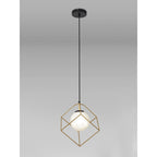 NL84839 Helma Single Pendant Adjustable Matt Black/Painted Gold