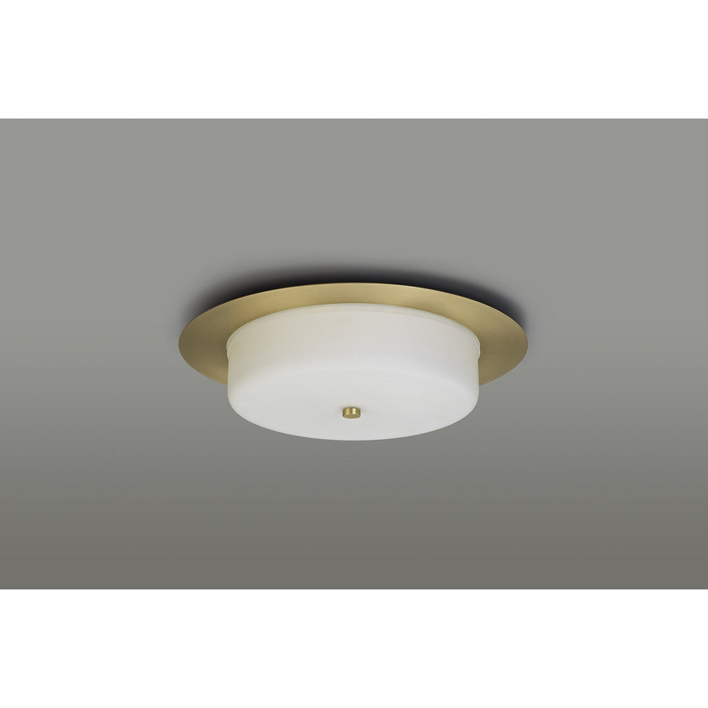 NL77639 Hex Bathroom LED Flush Ceiling Light Antique Brass