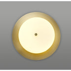 NL77639 Hex Bathroom LED Flush Ceiling Light Antique Brass