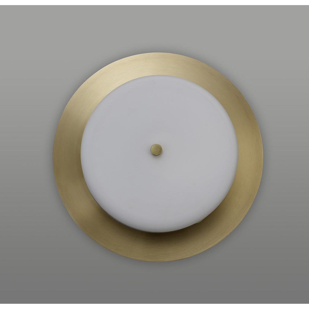 NL77639 Hex Bathroom LED Flush Ceiling Light Antique Brass