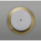 NL77639 Hex Bathroom LED Flush Ceiling Light Antique Brass