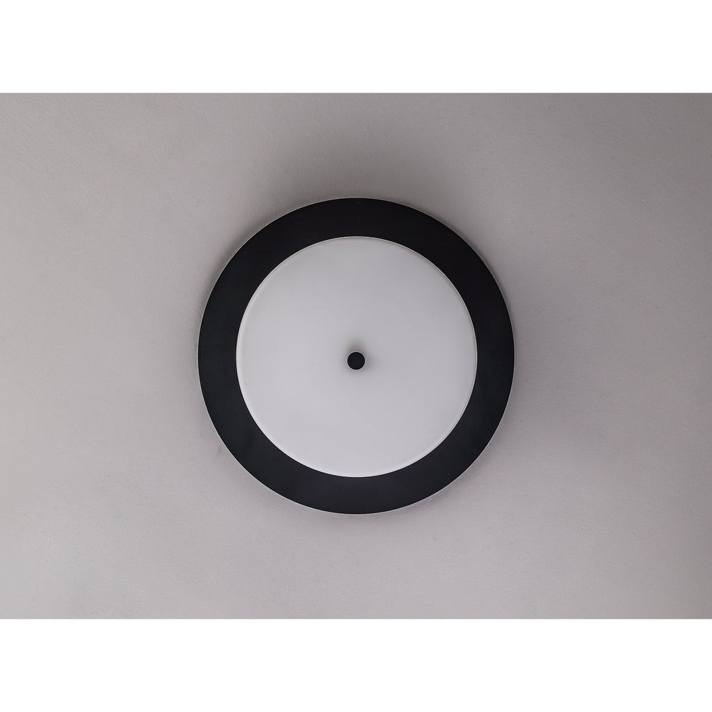 NL77689 Hex Bathroom LED Flush Ceiling Light Sand Black