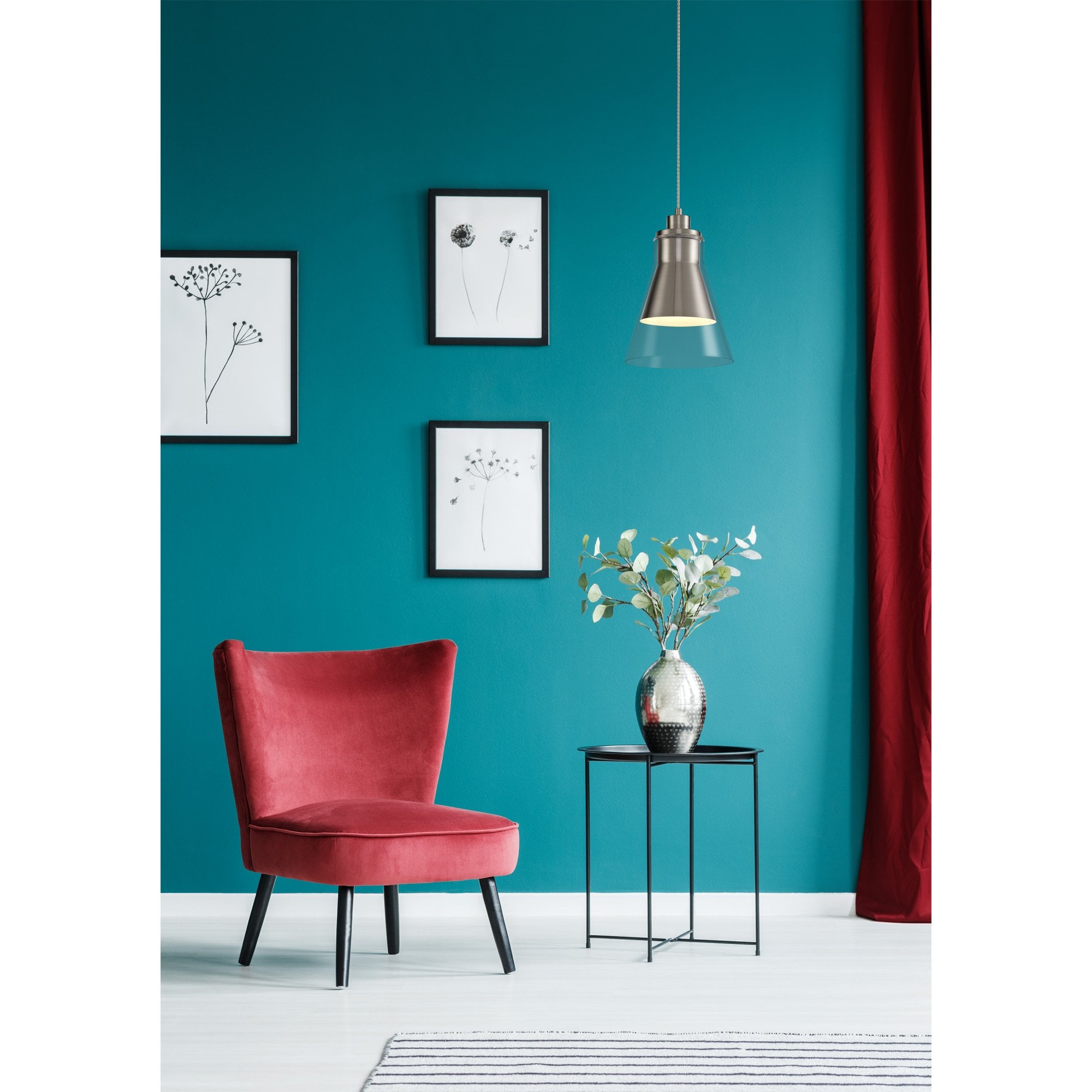 NL77719 Hoister Pendant 1 Light Polished Chrome/Clear Glass