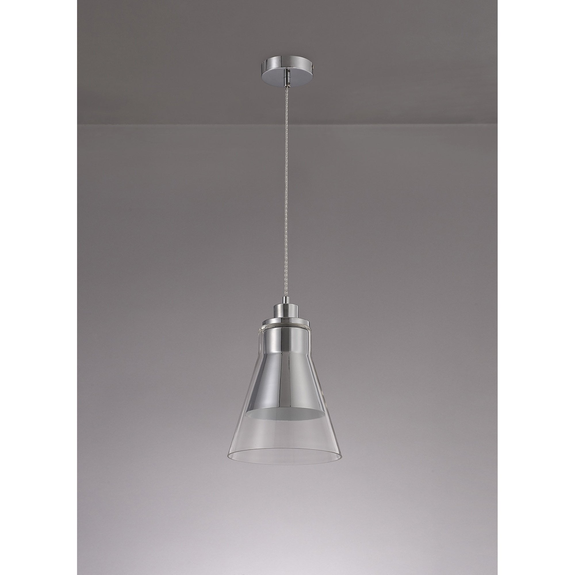NL77719 Hoister Pendant 1 Light Polished Chrome/Clear Glass