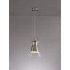 NL77729 Hoister Pendant 1 Light Satin Nickel/Clear Glass