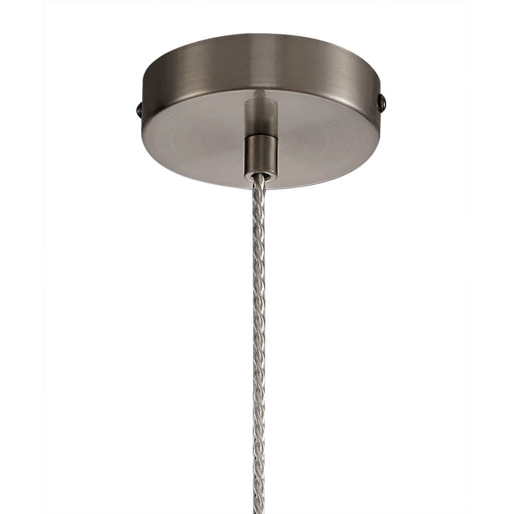 NL77729 Hoister Pendant 1 Light Satin Nickel/Clear Glass