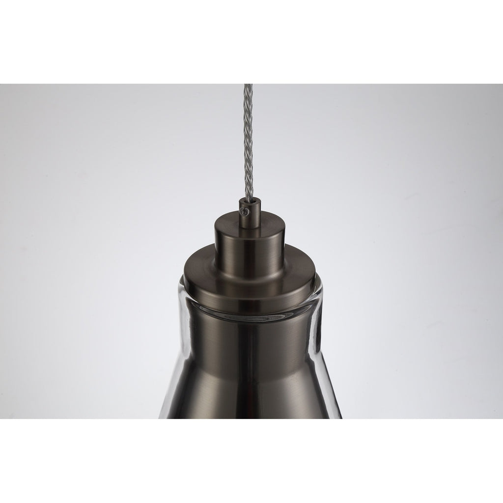 NL77729 Hoister Pendant 1 Light Satin Nickel/Clear Glass