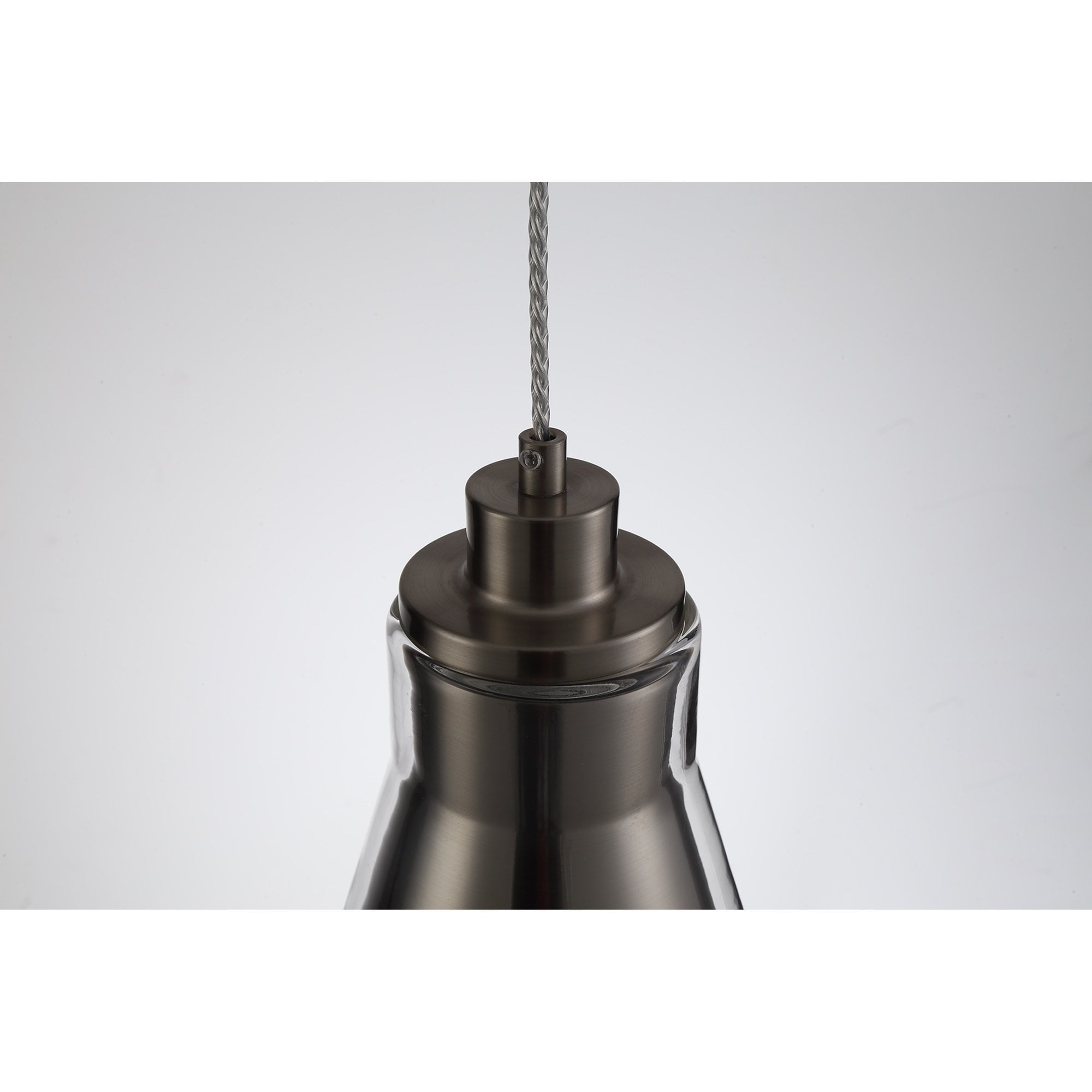NL77729 Hoister Pendant 1 Light Satin Nickel/Clear Glass