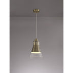 NL77739 Hoister Pendant 1 Light Antique Brass/Clear Glass