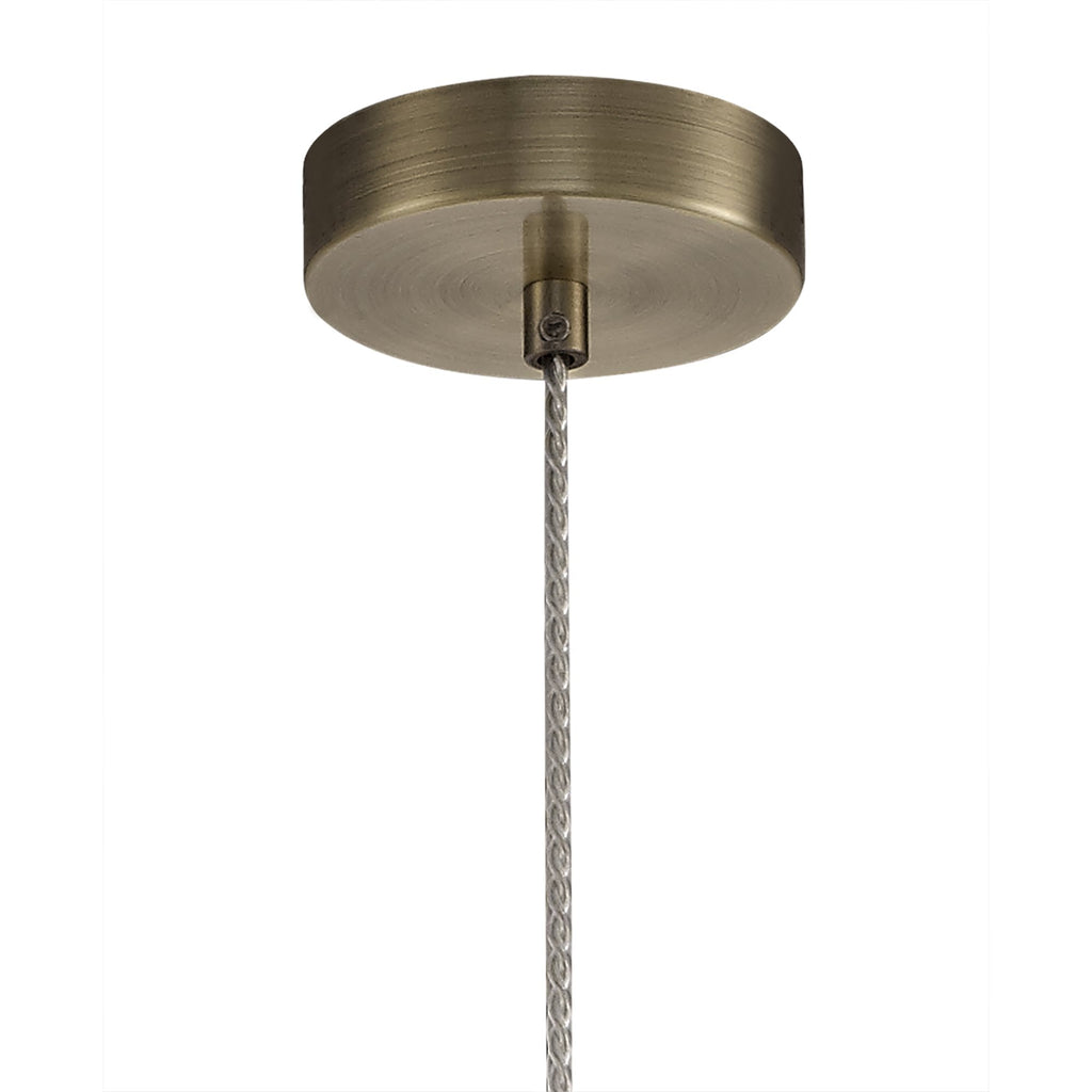 NL77739 Hoister Pendant 1 Light Antique Brass/Clear Glass