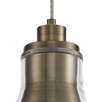 NL77739 Hoister Pendant 1 Light Antique Brass/Clear Glass