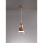 NL77749 Hoister Pendant 1 Light Antique Copper/Clear Glass