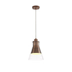 NL77749 Hoister Pendant 1 Light Antique Copper/Clear Glass