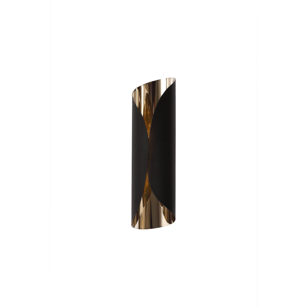 NL73719 India Wall Lamp LED Sand Black/Polished Chrome