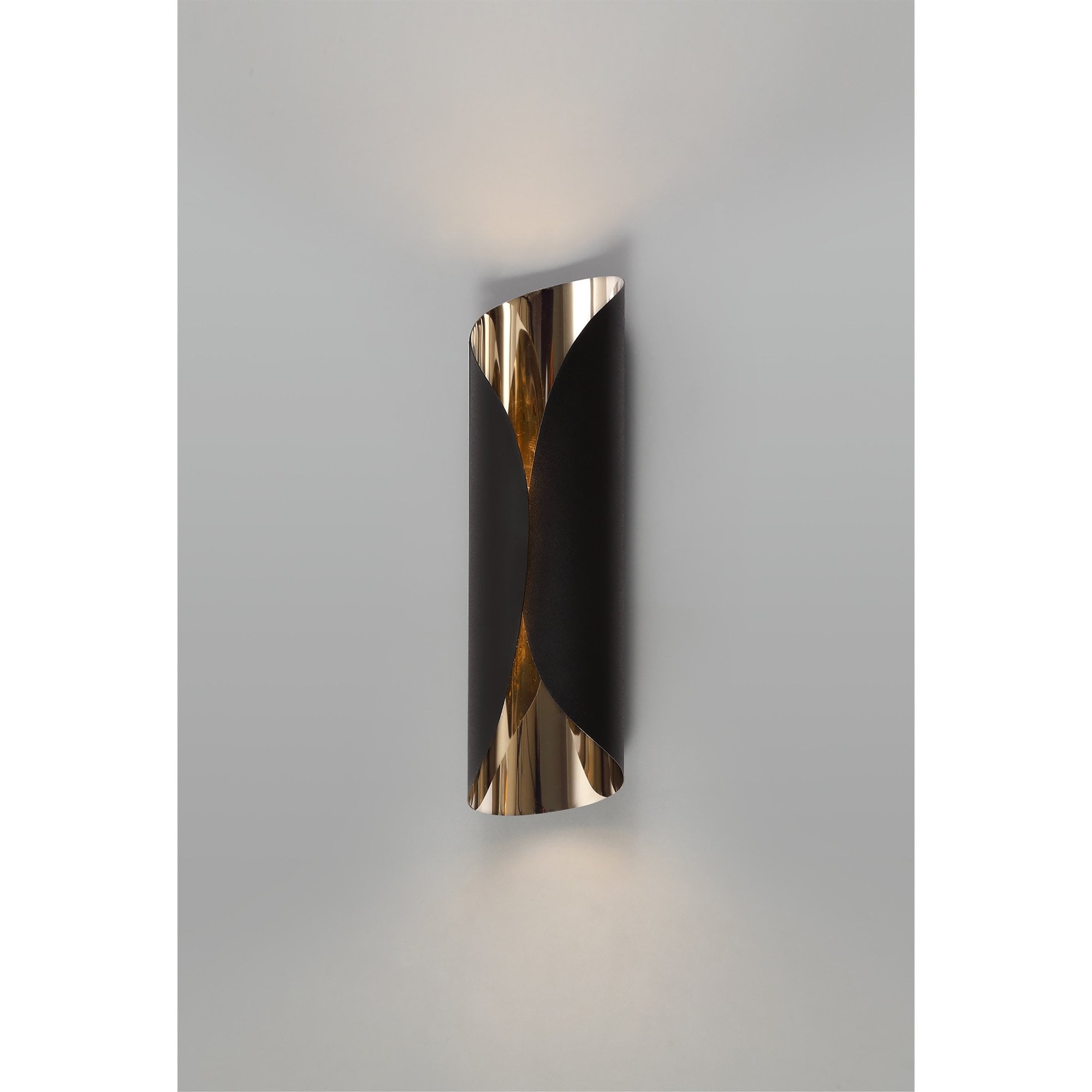 NL73719 India Wall Lamp LED Sand Black/Polished Chrome