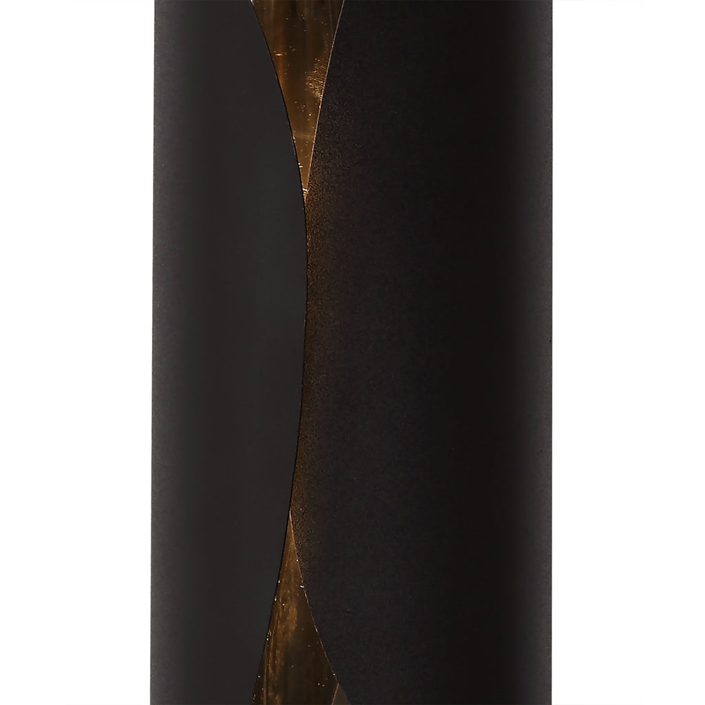 NL73719 India Wall Lamp LED Sand Black/Polished Chrome