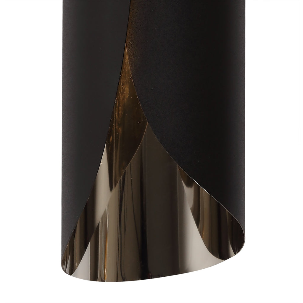 NL73719 India Wall Lamp LED Sand Black/Polished Chrome