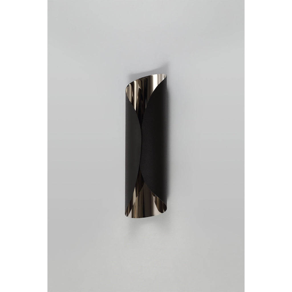 NL73719 India Wall Lamp LED Sand Black/Polished Chrome