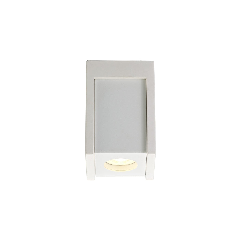 NLK01089 Inigo 1 Light Ceiling White Paintable Gypsum With Matt White Cover
