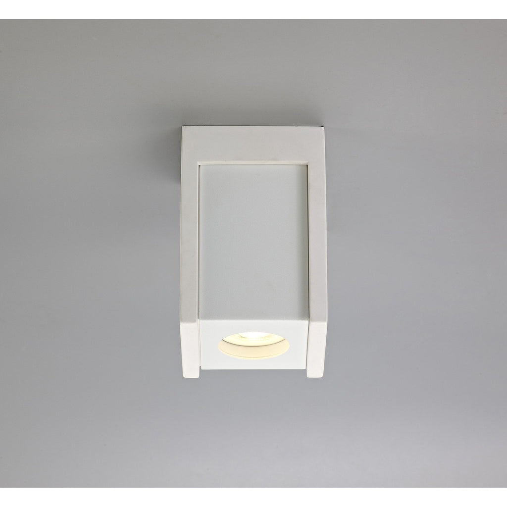 NLK01089 Inigo 1 Light Ceiling White Paintable Gypsum With Matt White Cover