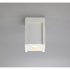 NLK01089 Inigo 1 Light Ceiling White Paintable Gypsum With Matt White Cover