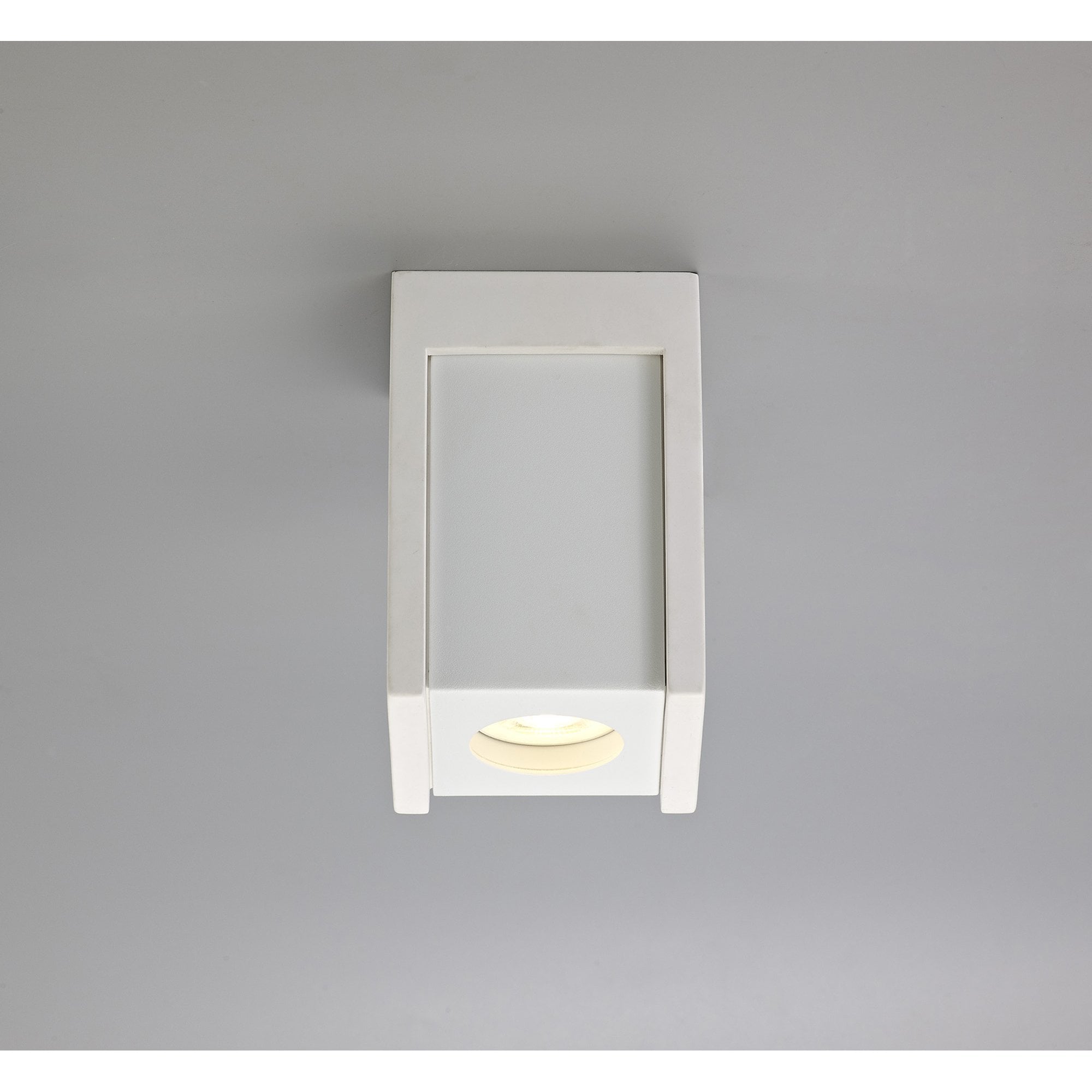 NLK01089 Inigo 1 Light Ceiling White Paintable Gypsum With Matt White Cover
