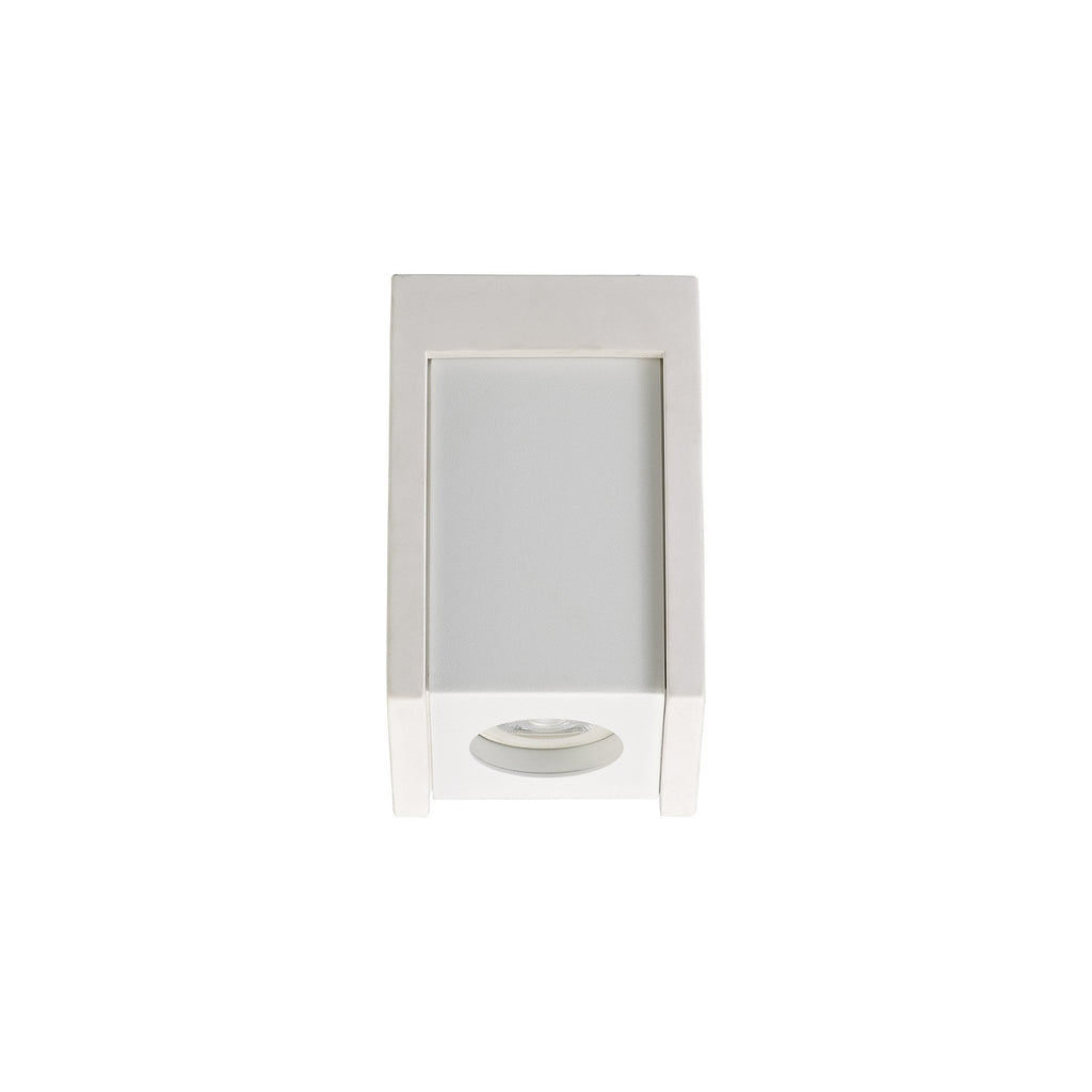 NLK01089 Inigo 1 Light Ceiling White Paintable Gypsum With Matt White Cover