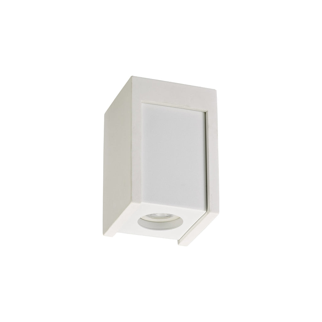 NLK01089 Inigo 1 Light Ceiling White Paintable Gypsum With Matt White Cover