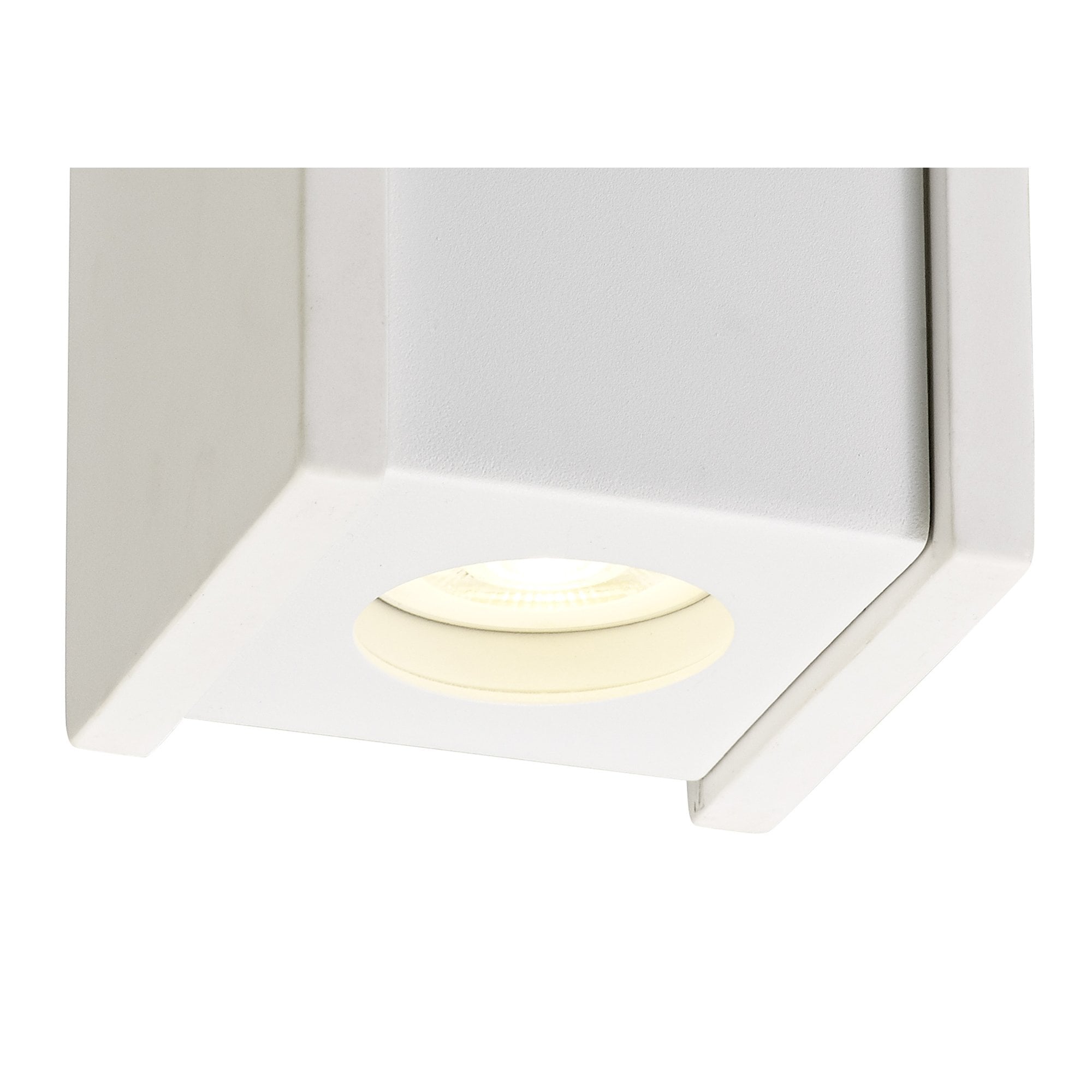 NLK01089 Inigo 1 Light Ceiling White Paintable Gypsum With Matt White Cover